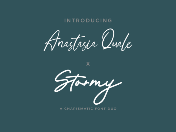 Anastasia Quale X Stormy Duo: Where Romance Meets Refined Typography