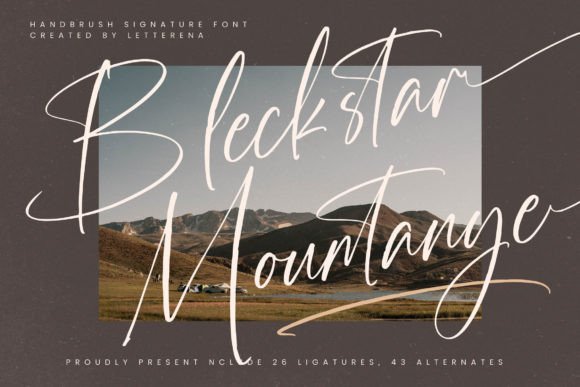 Bleckstar Mountanye: A Handwritten Font with Elegance and Personality