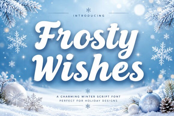 Frosty Wishes: A Festive Script Font That Feels Like Home