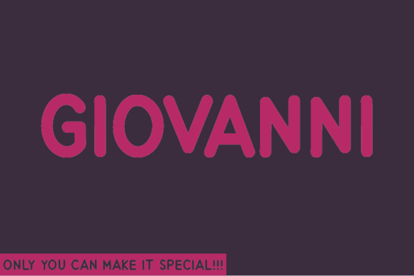 Giovanni: A Truly Natural Handwritten Font