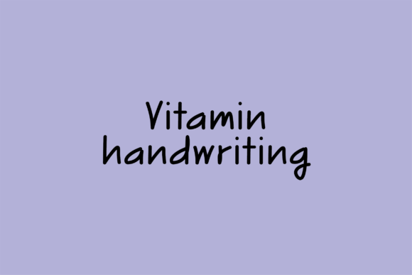 Vitamin: A Simple and Friendly Handwritten Font