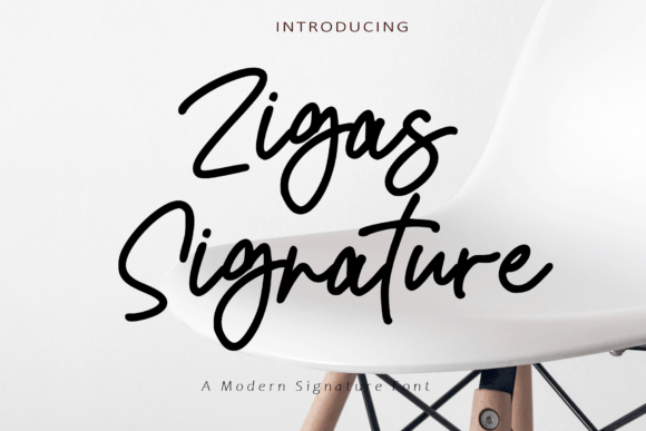 Zigas Signature: A Stylish Typeface for Vintage and Sophisticated Designs